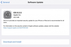 iOS 9.3.5 iOS 9.3.5 yayınlandı!