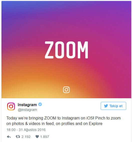 instagram zoom Instagram&#8217;a Zoom Özelliği Geldi